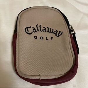 Callaway Men's Tan and Maroon Tee or Extra Golf Ball Holder Belt Pouch